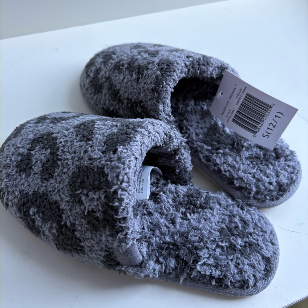 Barefoot dreams s 12-1 Cozy Gray Leopard Print Slippers style graphite carbon